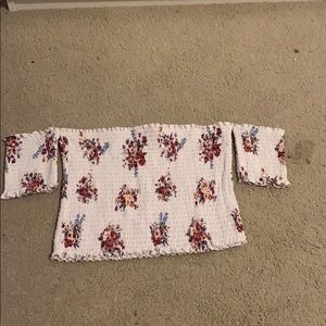 off the shoulder crop top